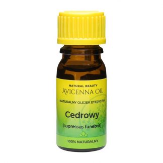 naturalny olejek eteryczny aromaterapia avicenna oil cedr cedrowy uspokajajacy cera tlusta sciagajacy przeciwbakteryjny